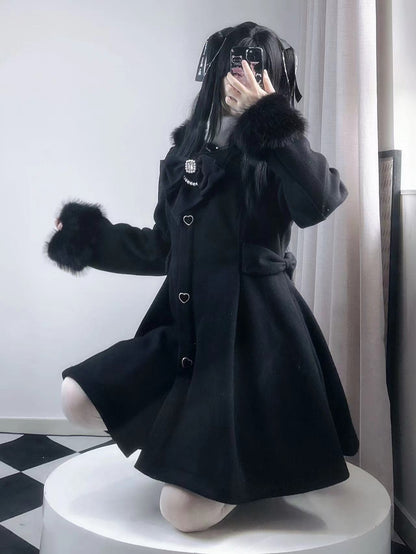 Rabbit Mine Fur Little Black Coat