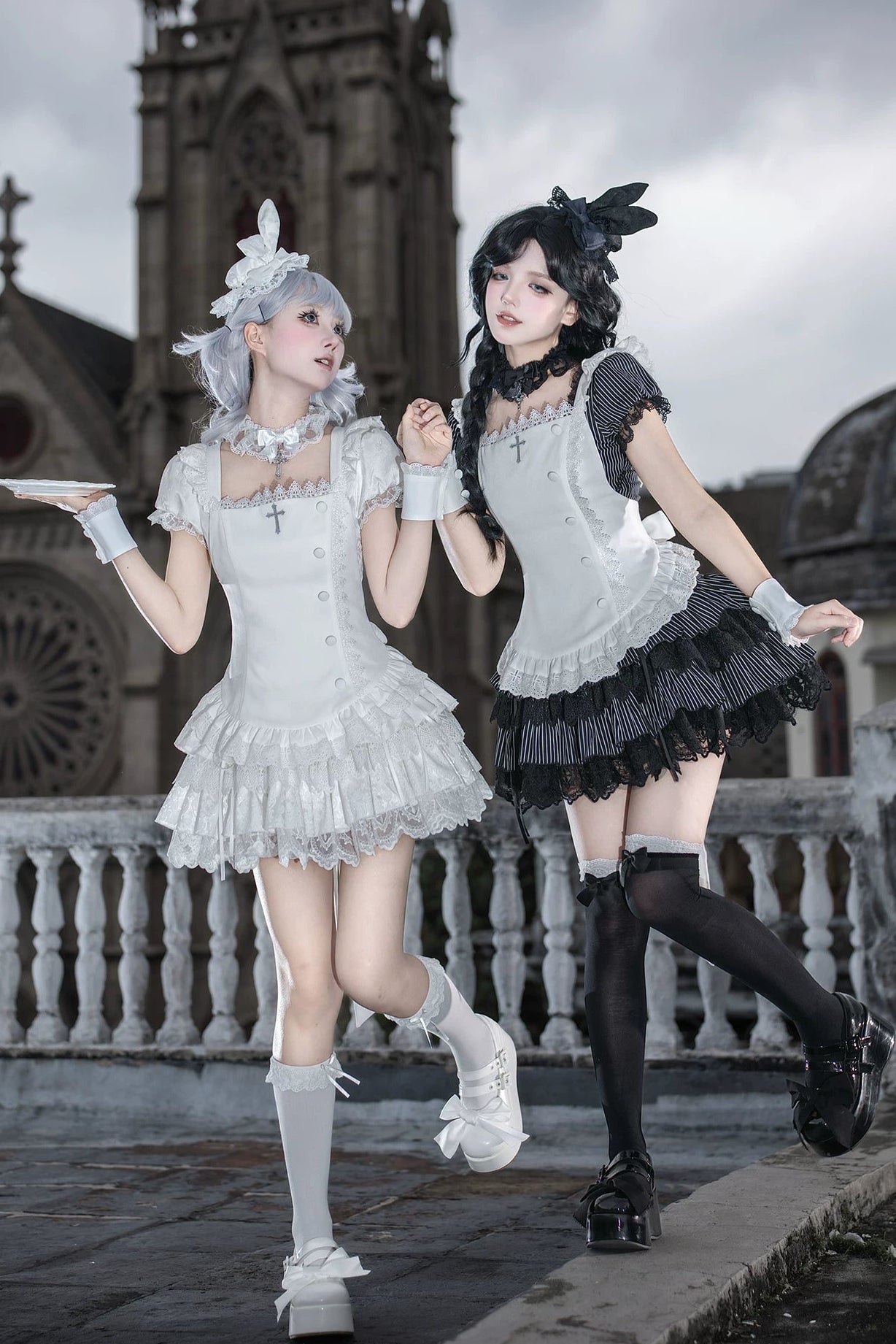 天使と悪魔のナイトドールロリータセット