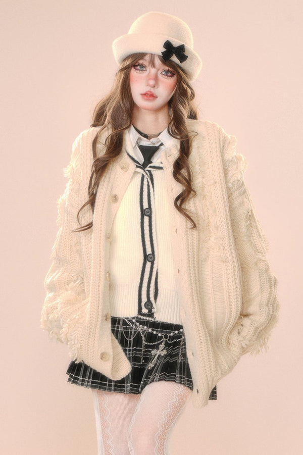 スラウチーニットルーズカーディガンジャケット