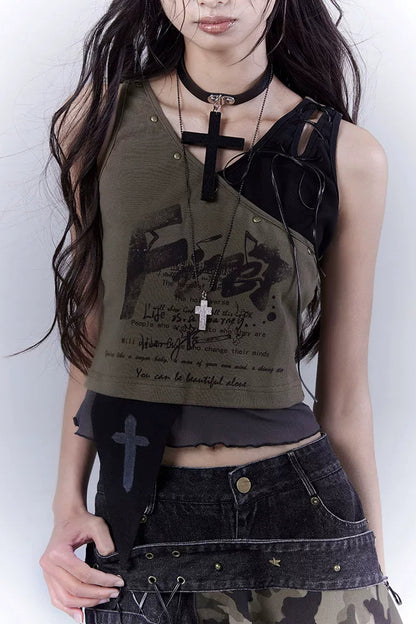 パラレルウェイストランドプリンテッドトップス