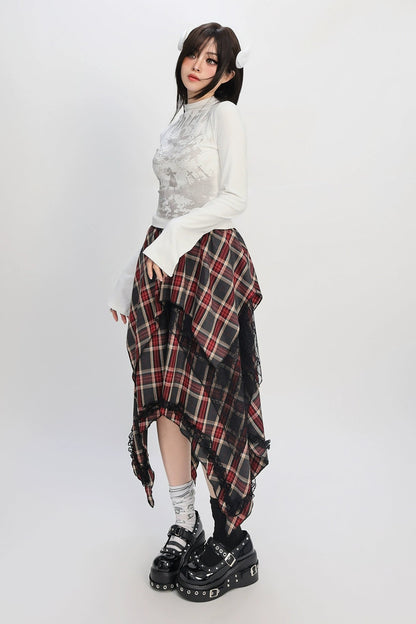 サブカルスモールタートルネックトップス