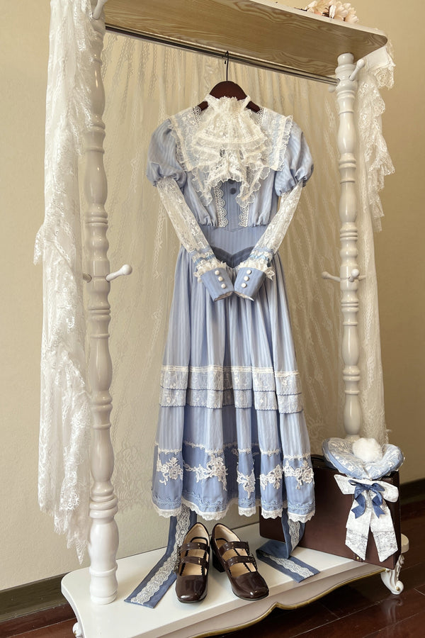 [Reservations] Embroidery Sweet Blue Lolita Dress