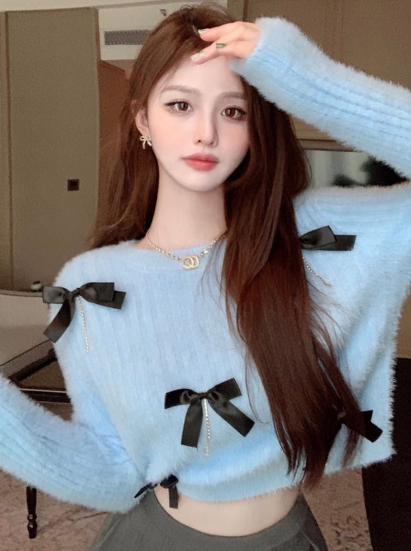 Ribbon soft milky knit