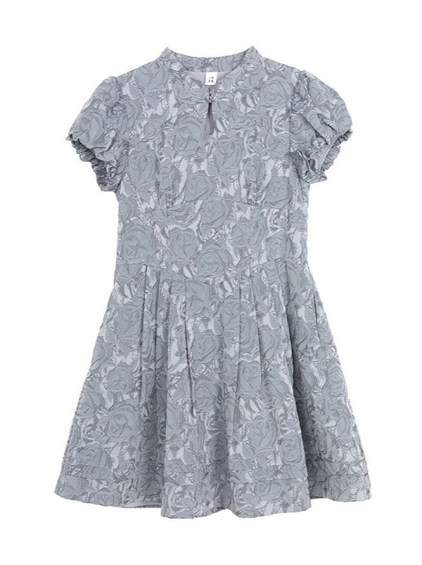 China Butterfly & Flower Jacard Dress