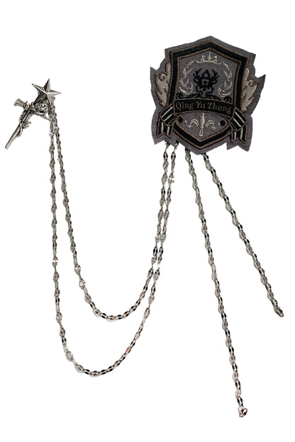 エレガントクラドレス+ケープ+蝶ネクタイ+ベレー帽+バッジ