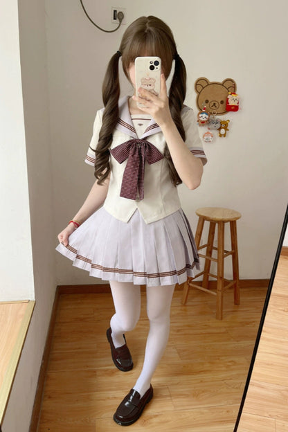 Retro Color Sweet Sailor Suit