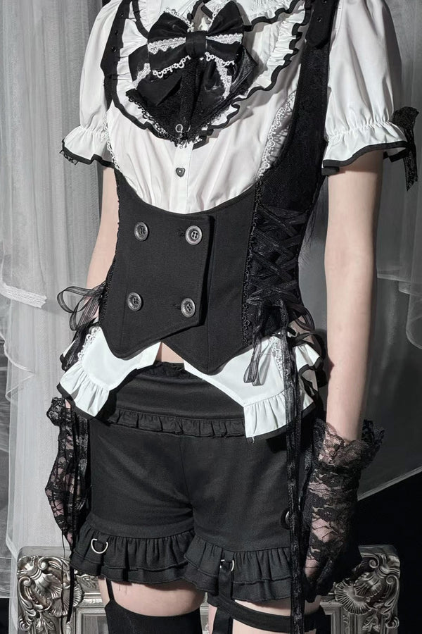 Mode waist vest + shorts