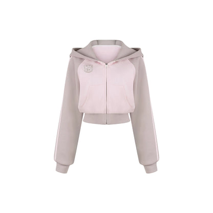 Gray Pink Sweetheart Jacket + Shorts