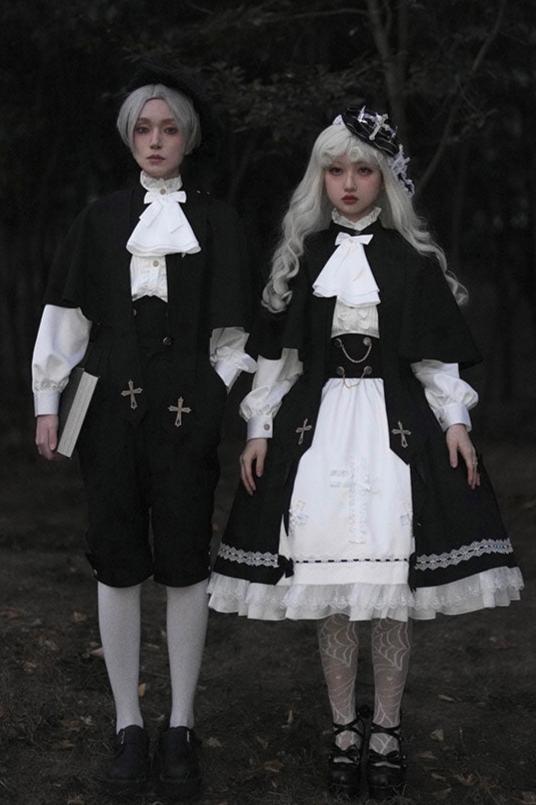 [Reservation product] Prince And Sister Dark Gothic Cloak Suit