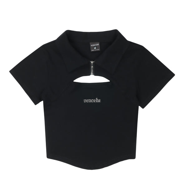 Open Design Polo Short Tops