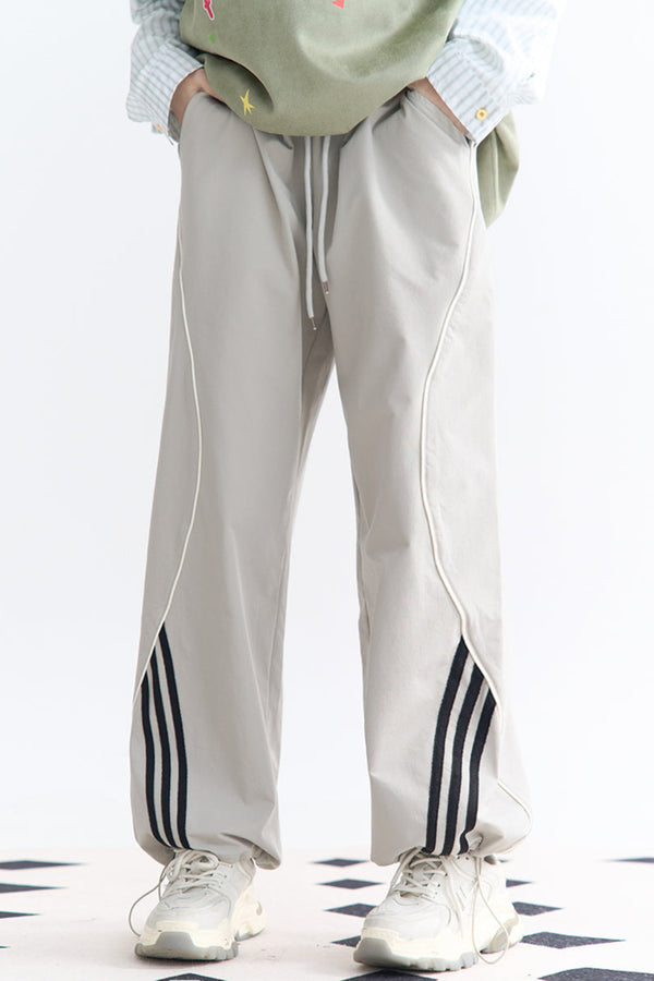 Pantalones deportivos relajados con cordón ajustable
