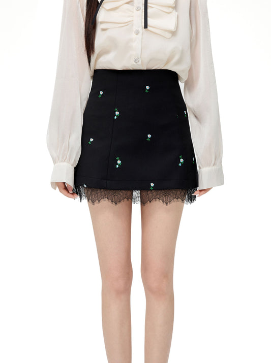 Flower Lace Stitch Skirt