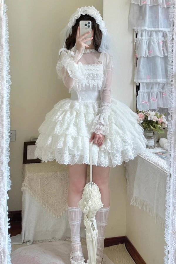 Whitey Tiered Lolita Skirt