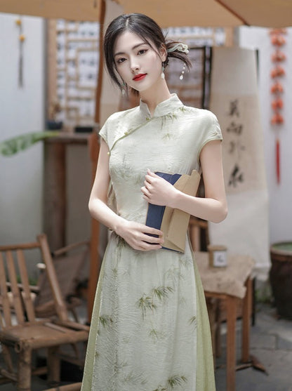 China Slit Dress + Inner Sheer Skirt