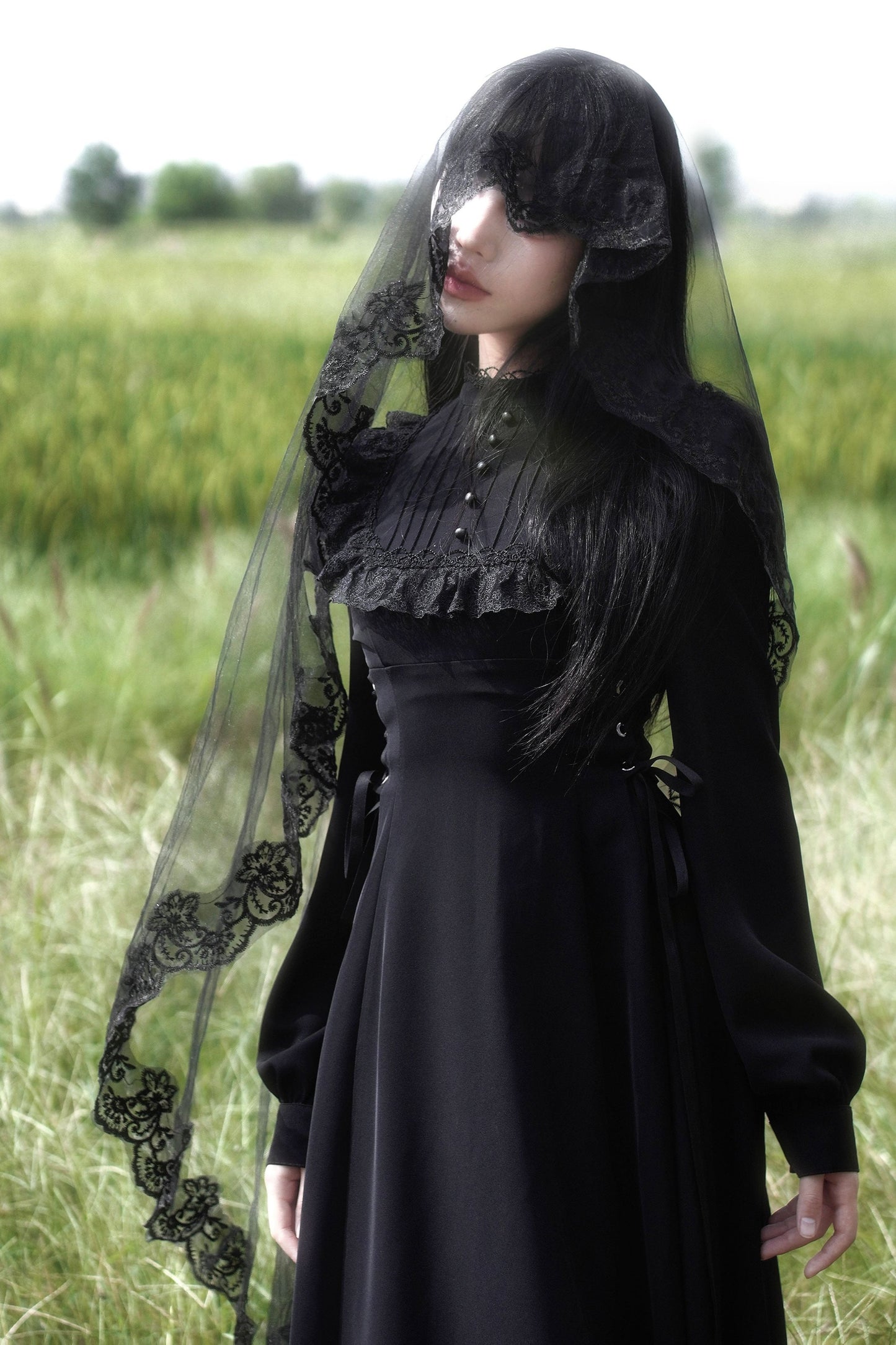 Commuter Witch Lace Waist Dress