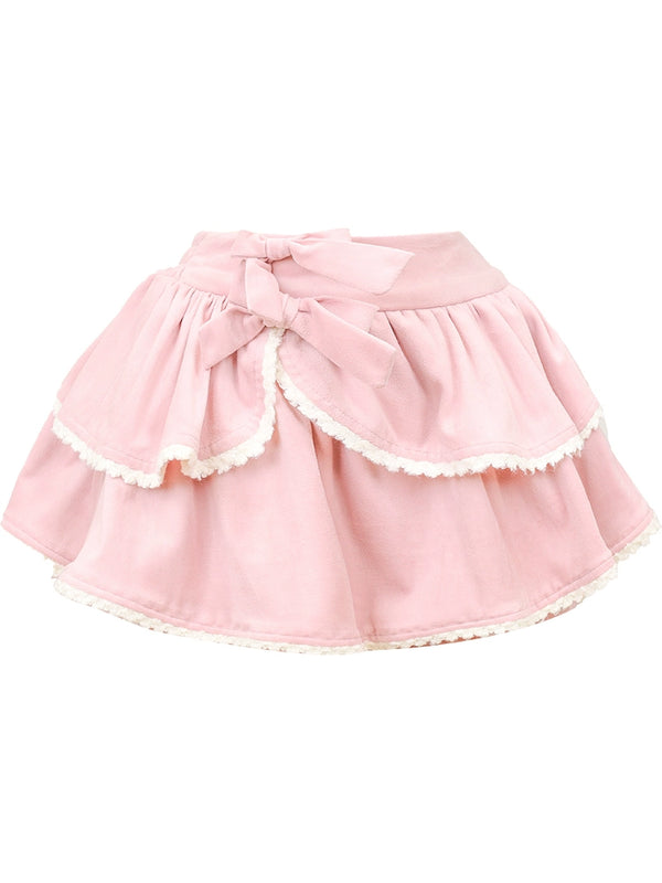 Sweet Idol College Jacket + Ruffle Shirt + Ribbon Flared Skirt