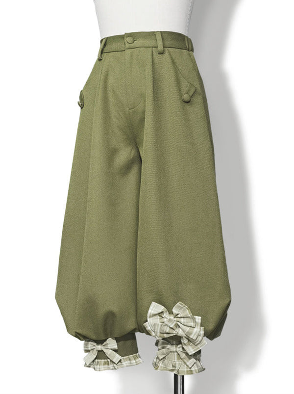 Secret Morning Post Green Tea Color Retro Suite Cool Best Shirt Cropped Pants