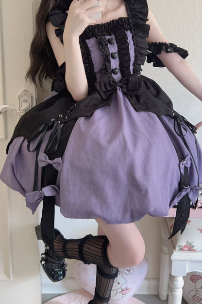 [Reservation deadline on October 5] Little Witch Halloween Bud Dress Set + Witch Hat