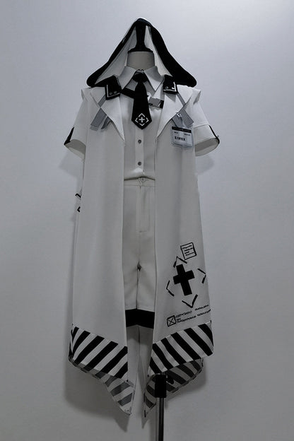 Virtual Military Cool Handsome Shirt Short Pants Cape Set