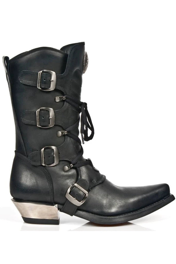 メタルポイントデザインウエスタンブーツ