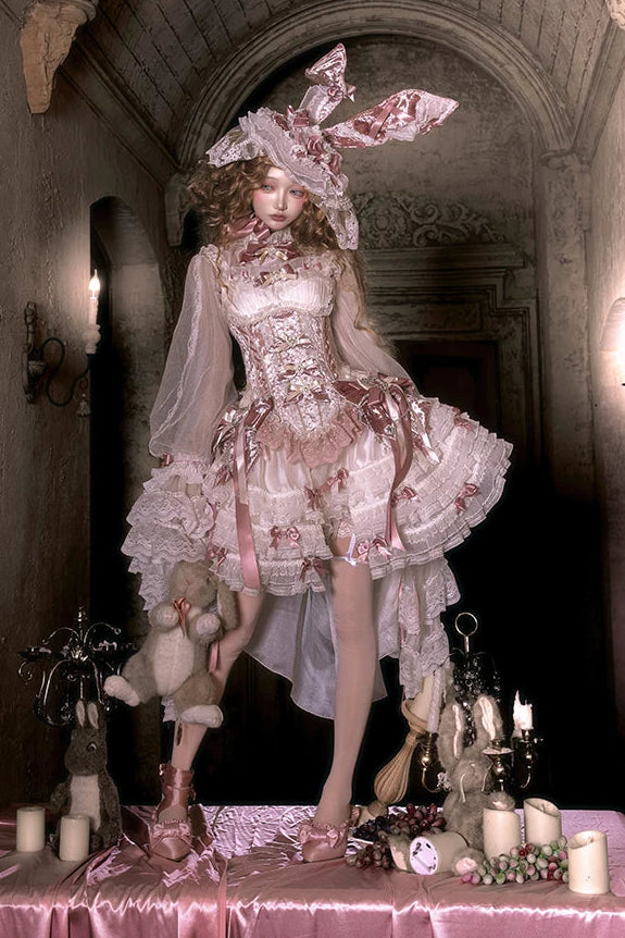 【4月8日予約締切】スウィートロリータバニーレースコルセットドレスセットA/B/C