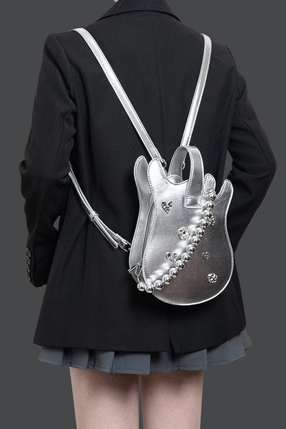 メタルビーズクロスボディギターバッグ