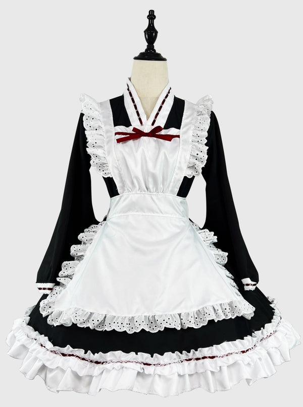 Monochrome Maid Frilled Dress