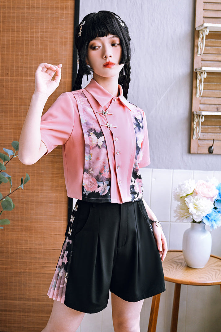 Side china design shorts