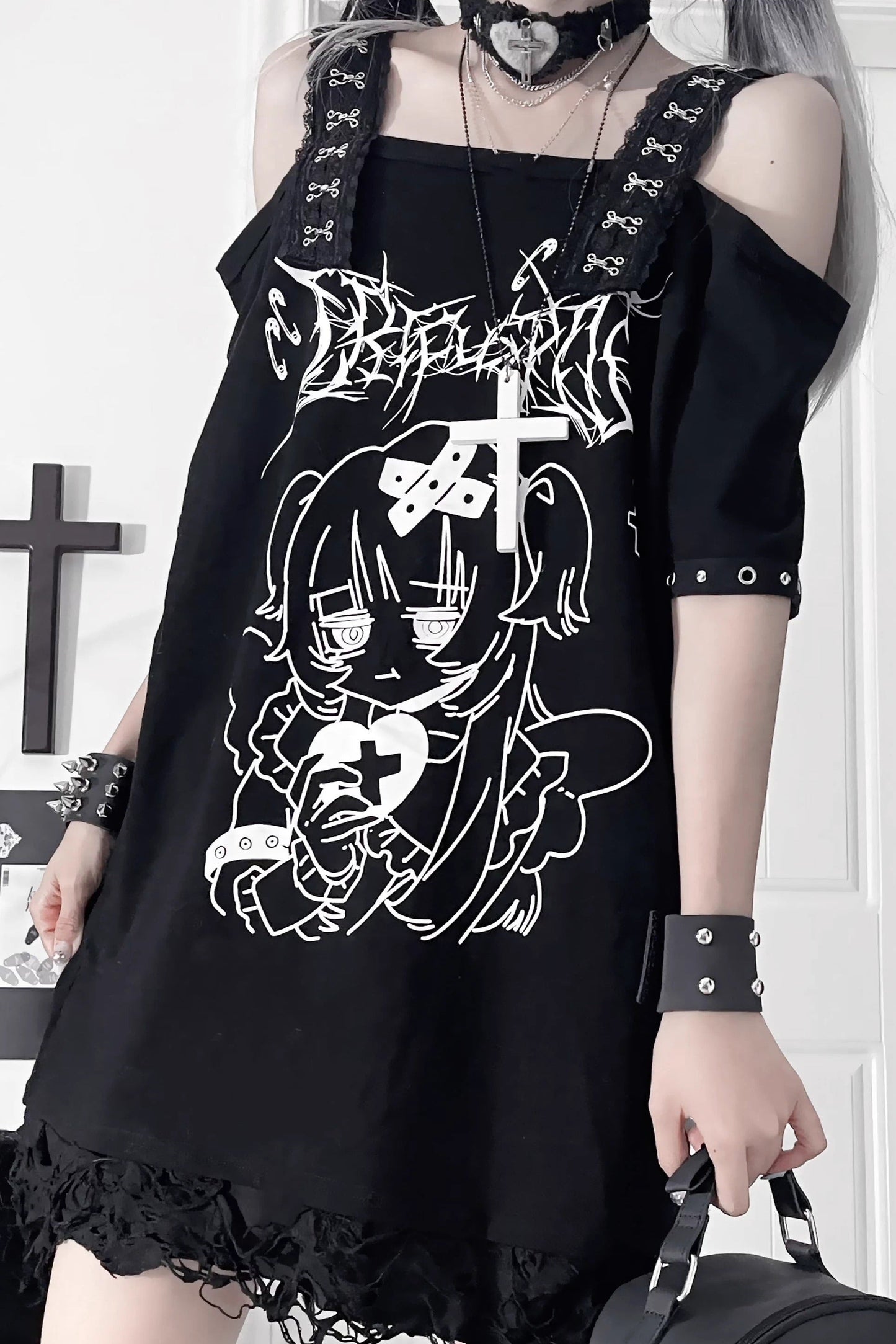 Off-the-shoulder Anime Girl Tops