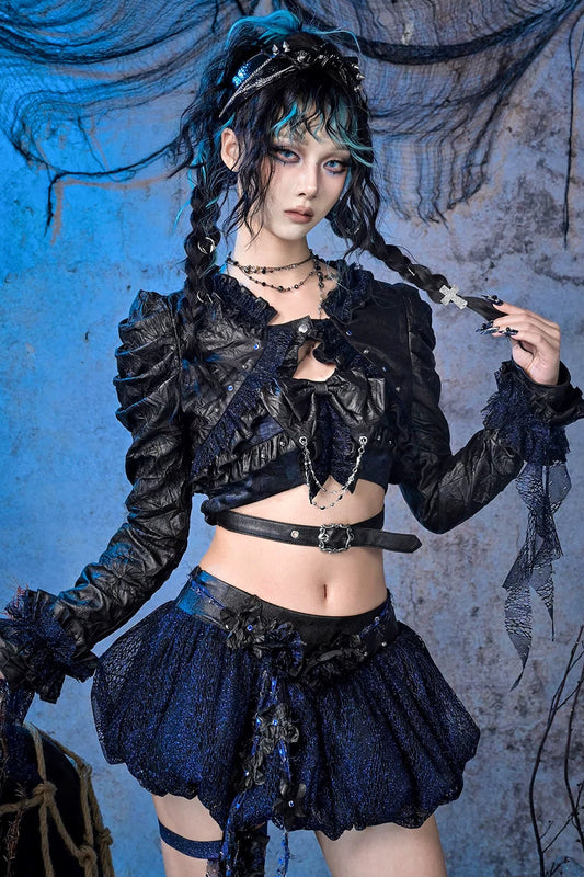 Shiny Punk Short Top