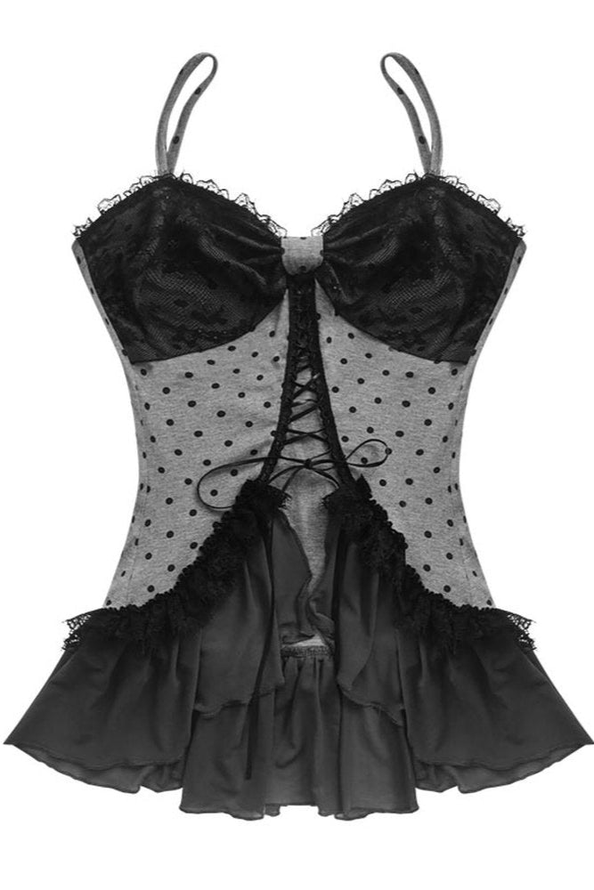 レースカットアウトパッチワーク Y2Kトップス