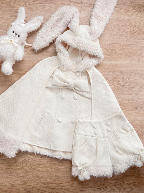 アニマルツイードコート＋ボアショートパンツ