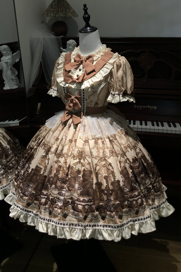 アンティークドールフリルロリータドレス
