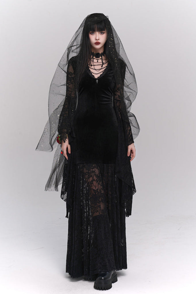 Dark Princess Sheer Long Dress