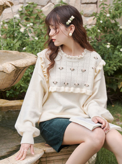 Retro Flower Milky Knit