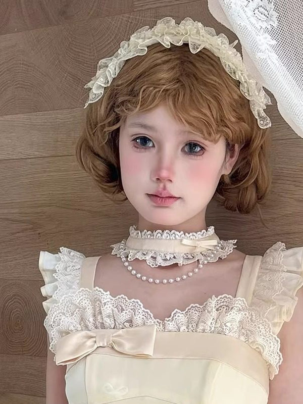 【1月29日予約締切】エレガントスイートロリータフリルリボンサスドレス＋チョーカー