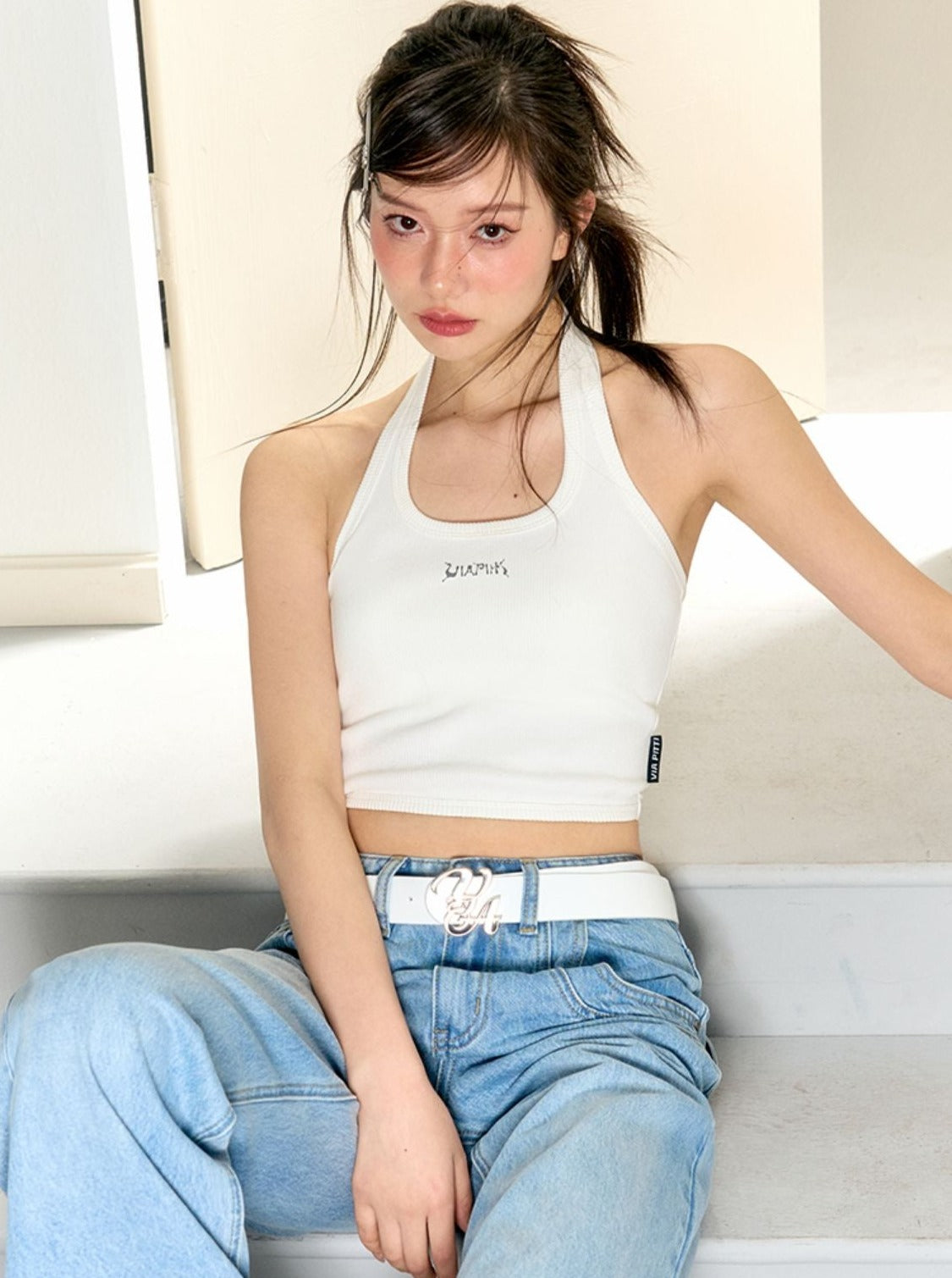 Camisole avec logo à l'encolure