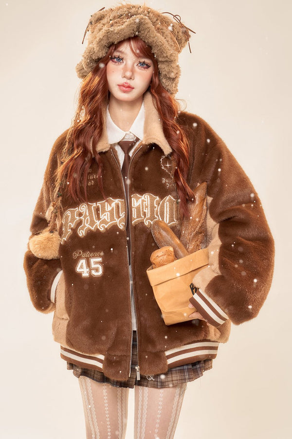 バターラテパデッドラムウールコート