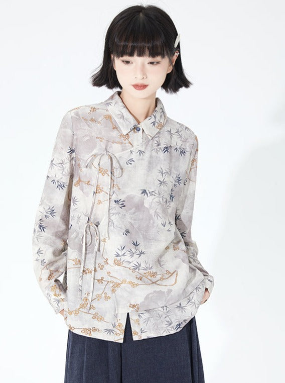 Retro China Design Blouse