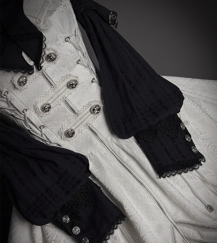 【2月23日予約締切】ドーンブレイカーゴシックフリルスタンドカラージャカードリボンシャツ