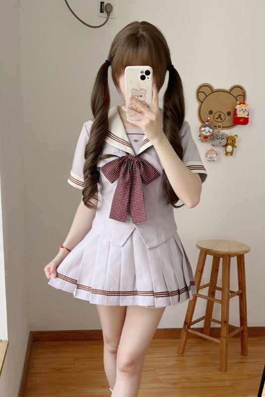 Retro Color Sweet Sailor Suit