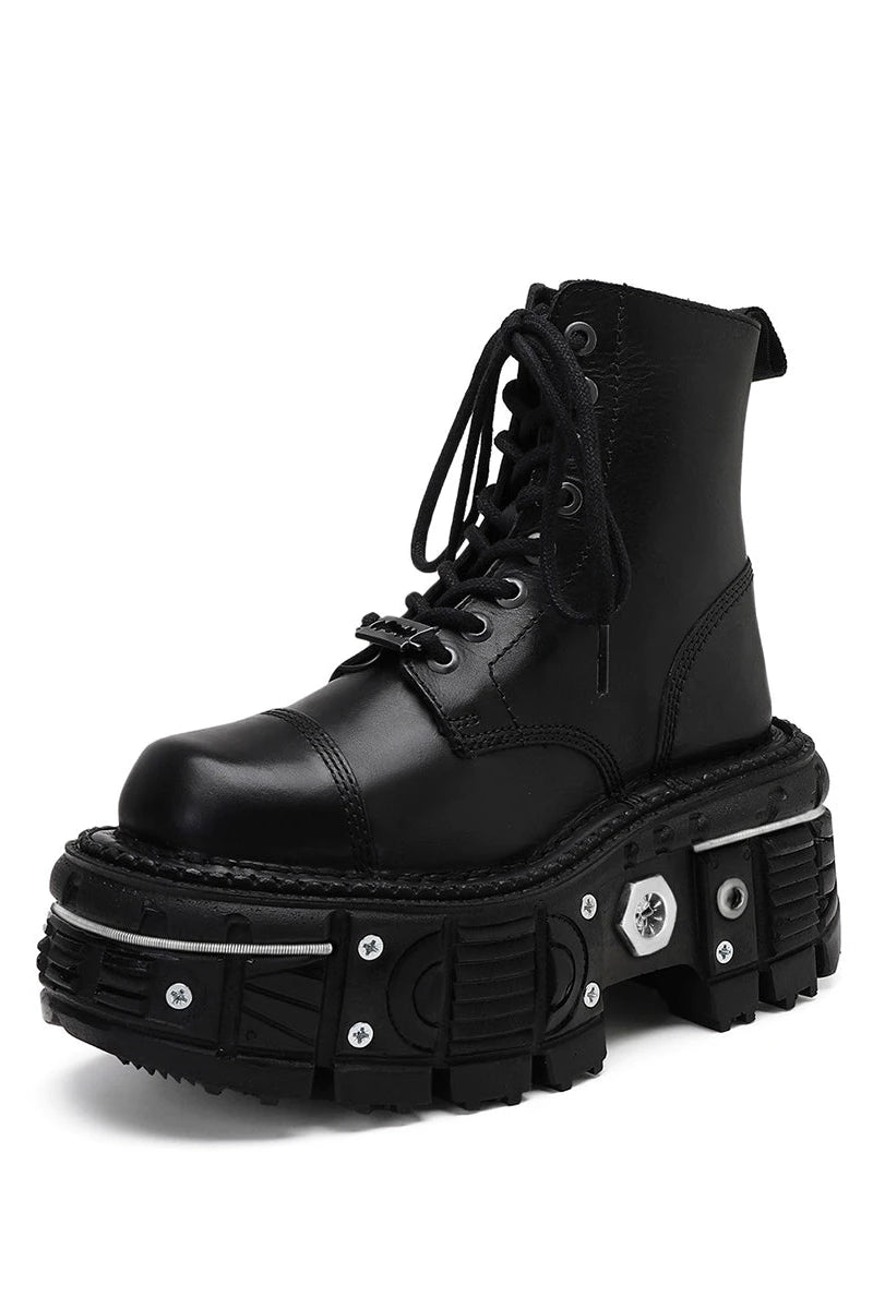 Botines cortos de diseño metálico