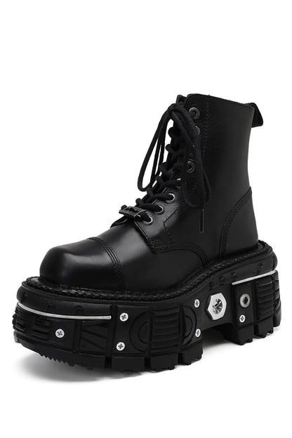 Botines cortos de diseño metálico