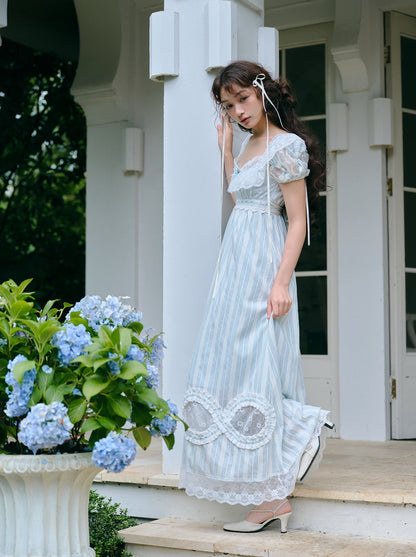 Elegant Retro Summer Long Dress