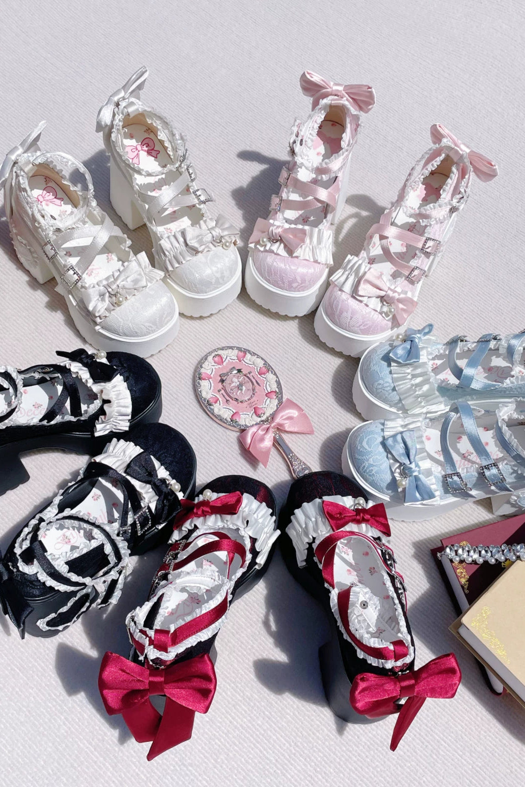 ドリームリボンレースマリージェーンシューズ