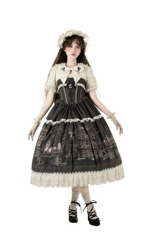 スペルコレクションルームステッチフェイクツーピースドレス