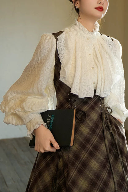 French Retro Lace Blouse