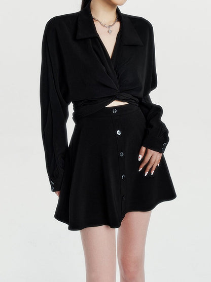 Waist Mode Shirt Dress