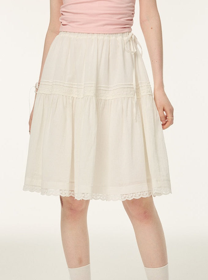 French Style High Waist Middle Skirt