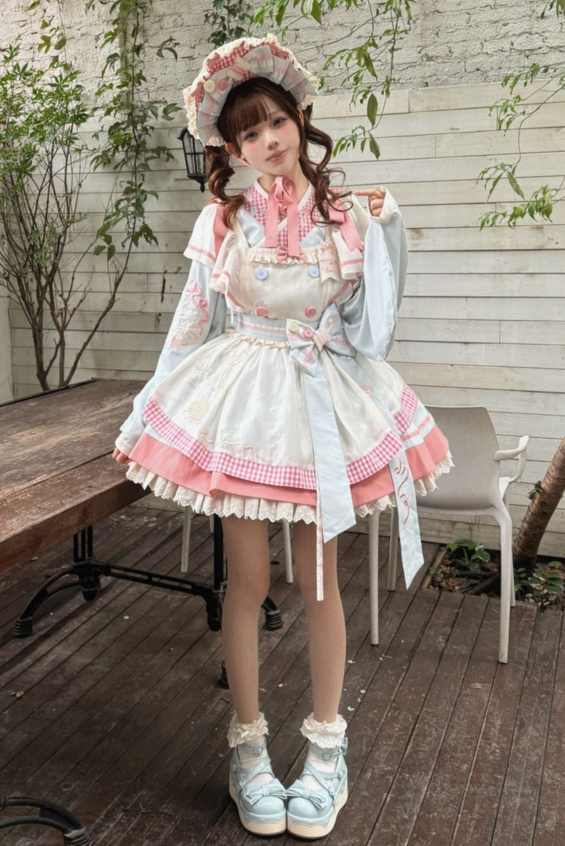 【12月6日予約締切】チャイナロリータエンブロイダリーメイドドレスセット＋ボンネット